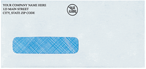E-110-G One window envelope for Alarm companies with self stick flap 