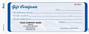 GC-780-2 Gift Certificates, Marble