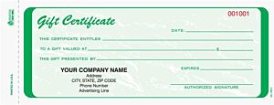 GC-782-2 Gift Certificates, Marble