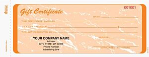 GC-783-2 Gift Certificates, Marble
