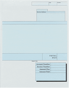L2220 Laser form for Alarm Companies includes detachable return stub (back) 