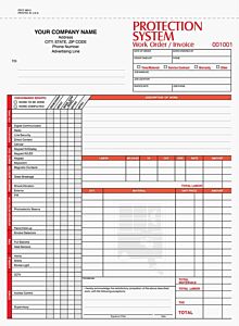 PSCC-865-3 Protection System Work Order / Invoice